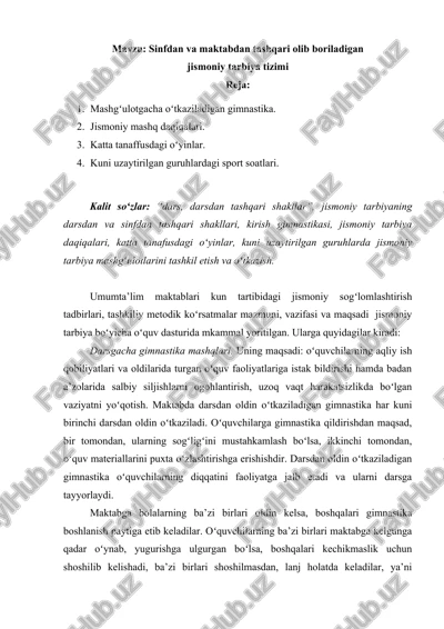 jismoniy tarbiya tizimi — DOCX