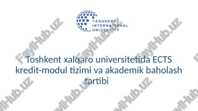 tashkent international university — PPTX