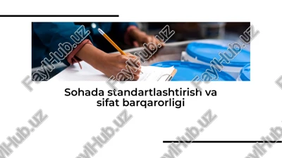 sohada standartlashtirish va sifat barqarorligi — PDF