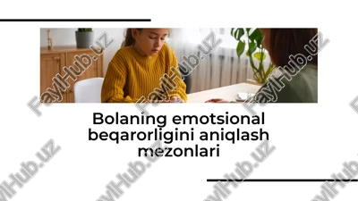 bolaning emotsional beqarorligini aniqlash mezonlari — PDF