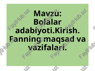 bolalaradabiyoti — PPTX