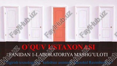 o`quv ustaxonasi fanidan1-laboratoriyamashg’uloti — PPTX