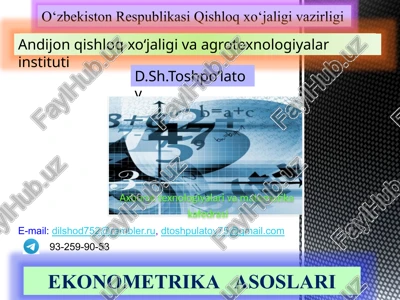 ekonometrika asoslari — PPTX