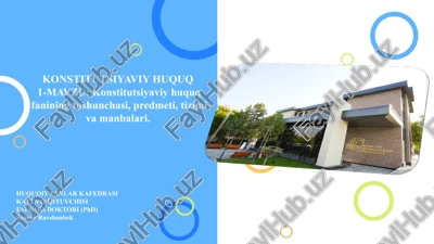 konstitutsiyaviy huquq — PPTX