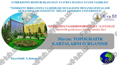 karta, plan va profil to`g`risida tushuncha — PPTX