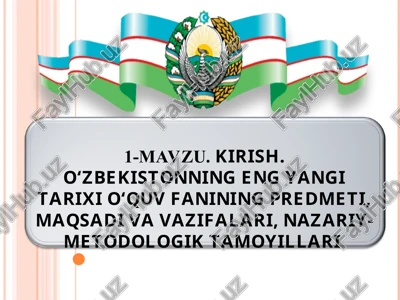 o‘zbekistonning eng yangi tarixi — PPT
