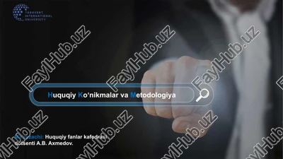 huquqiy ko‘nikmalar va metodologiya — PPTX