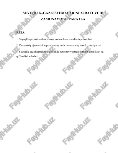 suyuqlik-gaz sistemalari — DOCX