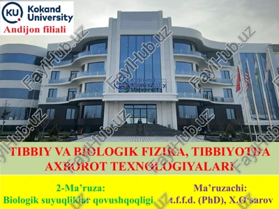 biologiksuyuqliklar qovushqoqligi — PPTX