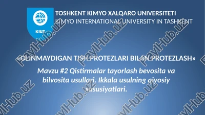 zamonaviy shtift konstruktsiyalarining tasnifi — PPTX