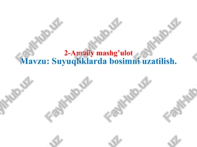 suyuqliklarda bosimni uzatish — PPTX