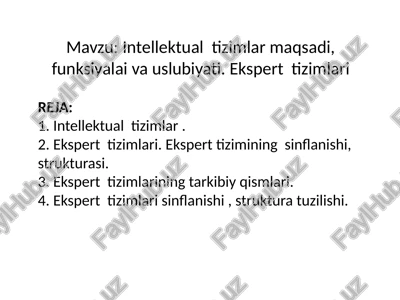 sun’iy intellekt tizimlari — PPTX