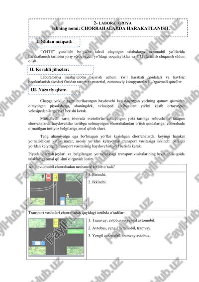 chorrahalarda harakatlanish — DOCX