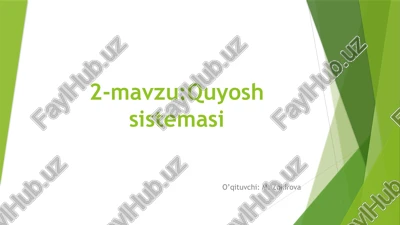 quyosh sistemasi — PPTX