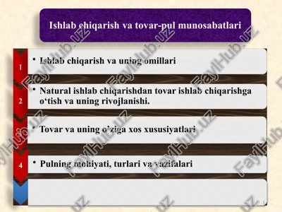ishlab chikarish omillari — PPTX