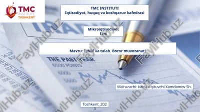 bozor muvozanati — PPTX