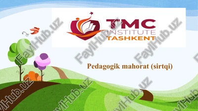 pedagogik mahorat (sirtqi) — PPTX