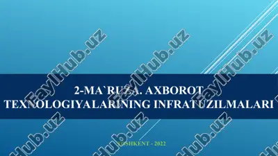 axborot texnologiyalari infratuzilmasi — PPT