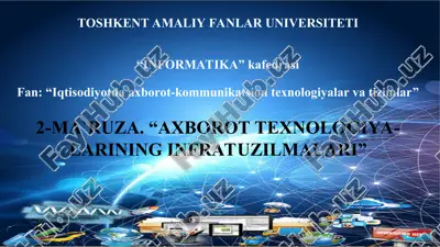 axborot texnologiya-larining infratuzilmalari — PPT