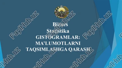 gistogramlar: ma'lumotlarni taqsimlashga qarash — PPTX