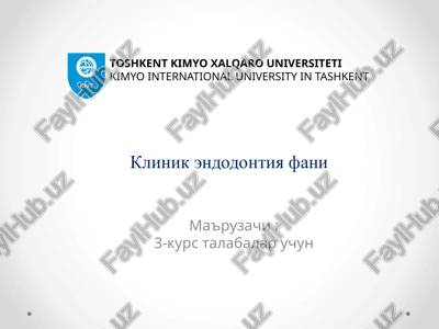 endodontik dastaklar — PPTX