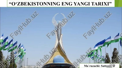 oʻzbekistonning eng yangi tarixi — PPTX
