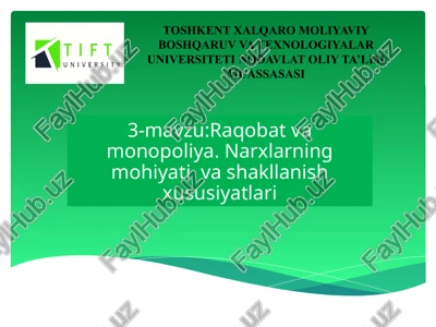 raqobat vamonopoliya — PPTX