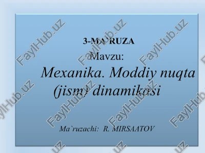 3-ma*ruza — PPT