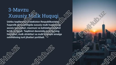 xususiy mulk huquqi — PPTX