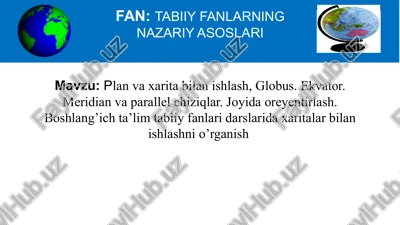 plan va xarita bilan ishlash — PPTX