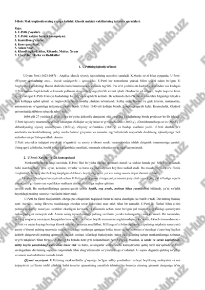 3-bob: makroiqtisodiyotning yuzaga kelishi — DOC