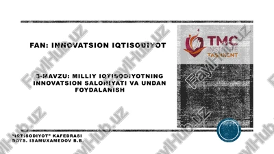 innovatsion iqtisodiyot — PPTX