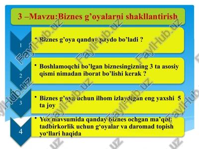 mening qobiliyatlarimni amalga qo'llash — PPTX
