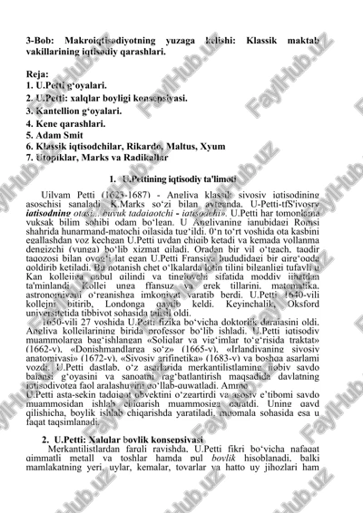 3-bob: makroiqtisodiyotning yuzaga kelishi — DOC