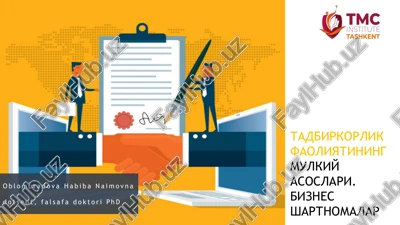 tadbirkorlik faoliyatining mulkiy asoslari — PPTX