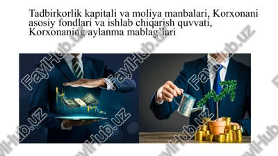 tadbirkorlik kapitali — PPTX