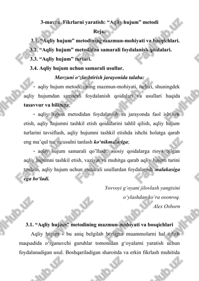 aqliy hujum metodlari — DOC