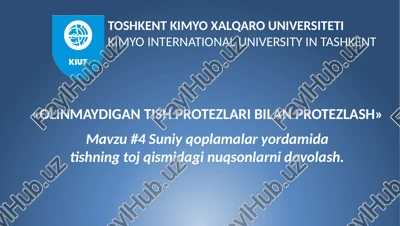 olinmaydigan tish protezlari bilan protezlash — PPTX