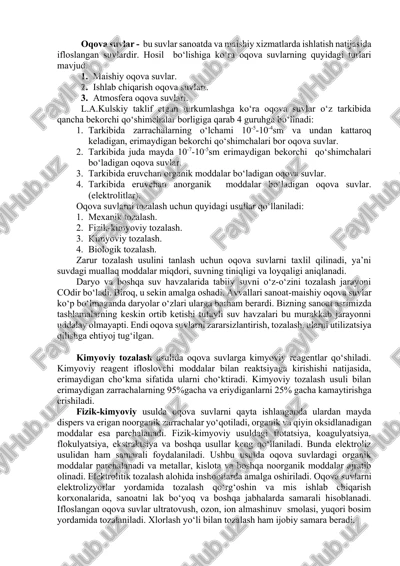 oqova suvlar — DOCX