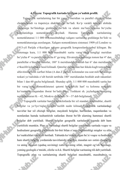 topografik xaritalar — DOCX