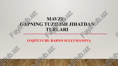 gapning tuzilish jihatlari — PPTX