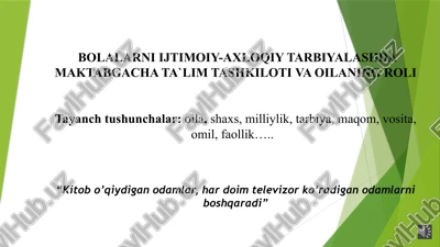 bolalarni ijtimoiy-axloqiy tarbiyalash — PPTX