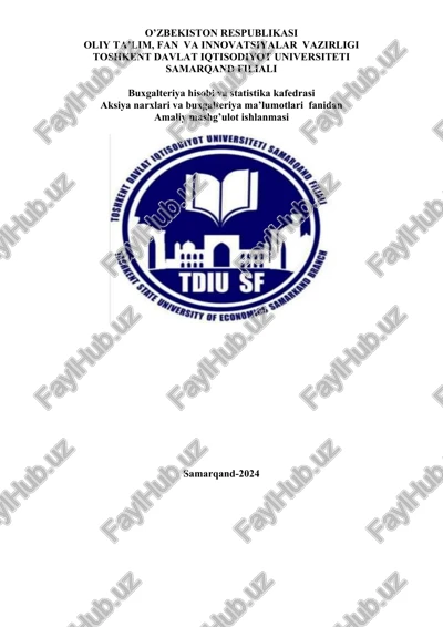 ulushli qimmatli qog‘ozlar bilan bog‘liq operatsiyalar hisobi — DOCX