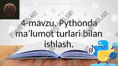 pythondama’lumotturlaribilanishlash — PPTX