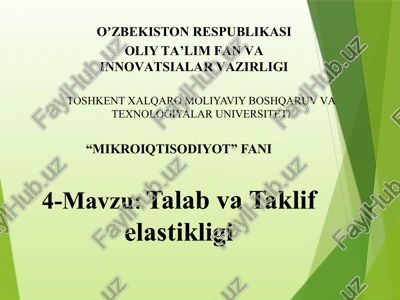 mikroiqtisodiyot — PPTX
