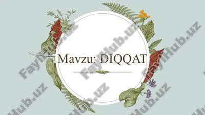 diqqat — PPT
