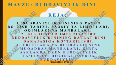 buddaviylik dini — PPTX