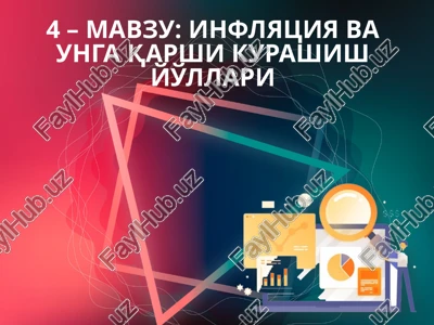 inflyatsiya va unga qarshi kurash yo'llari — PPTX