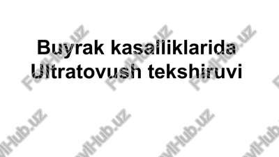 ultratovush tekshirish usuli - sonografiya — PPTX