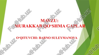 murakkab qo‘shma gaplar — PPTX